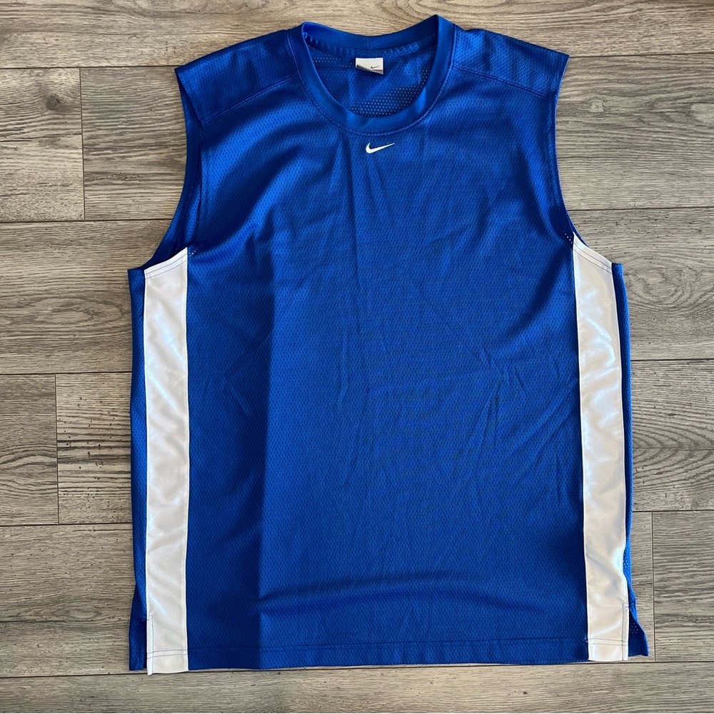 Nike Men’s Mesh Tank Top Breathable Workout Athletic Sports Y2K Royal Blue XL